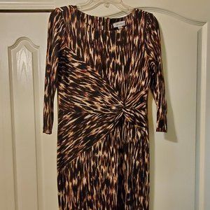 #443 Calvin Klein Brown/Black Dress Size 6